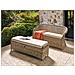 Panca Da Giardino Con Cuscino Susua 150 Cm Con Ottomana Rattan Naturale - Foto miniatura 1