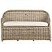 Panca Da Giardino Con Cuscino Susua 150 Cm Con Ottomana Rattan Naturale - Foto miniatura 4