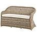 Panca Da Giardino Con Cuscino Susua 150 Cm Con Ottomana Rattan Naturale - Foto miniatura 5