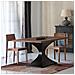 Sedia Da Pranzo In Legno Con Finitura Marrone 47x46x84h Cm - Foto miniatura 2