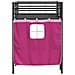 Struttura del Letto Loft per Bambini con Tendine Nero e rosa - Foto miniatura 9