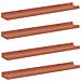Scaffale da parete 4 pcs Rosso 60 x 9 x 3 cm Legno multistrato - Foto miniatura 1