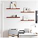 Scaffale da parete 4 pcs Rosso 60 x 9 x 3 cm Legno multistrato - Foto miniatura 4