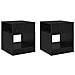 Tavolino 2 pcs Rovere Nero 40,5 x 40 x 45 cm Legno multistrato - Foto miniatura 1