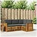 Set divani 4 pcs Naturale e Antracite Legno di Acacia Massello - Foto miniatura 2