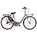 Bici Da Donna Misura 28 Bicicletta Linea Venere Lusso City Bike Senza Cambio 1v Completa Di Accessori Con Luci A Led - 43 Viola - Foto miniatura 1