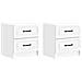 Armadio da Notte 2 pcs Bianco Lucido 43 x 34,5 x 44,5 cm - Foto miniatura 1