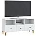 Mobile TV Bianco 102 x 34,5 x 50 cm Legno ingegnerizzato - Foto miniatura 3