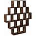 Scaffale da parete Rovere Fumo 120 x 20 x 136 cm - Foto miniatura 1