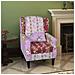 Poltrona Relax Patchwork Design Floreale Stile Pastorale - Foto miniatura 2
