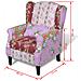 Poltrona Relax Patchwork Design Floreale Stile Pastorale - Foto miniatura 7