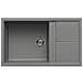 Lavello Unico 410 Granitek 86x50 cm 1 vasca con gocciolatoio Colore Grigio Cemento 48 - Foto miniatura 1