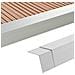 Profili Angolari Per Decking In Alluminio 170 Cm Argento - Foto miniatura 1