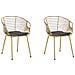 Set Di 2 Sedie In Metallo Dorato Hoback - Foto miniatura 1