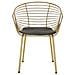 Set Di 2 Sedie In Metallo Dorato Hoback - Foto miniatura 7
