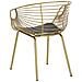 Set Di 2 Sedie In Metallo Dorato Hoback - Foto miniatura 16