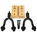 H S Chitarra Staffa Di Montaggio A Parete Di Visualizzazione Chitarra Gancio Del Gancio Keeper Da Parete Hanging Stand Di Legno Di Legno Base Per Basso Elettrico Chitarra Acustica - Confezione Da 2 - Foto miniatura 4