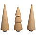 3 Piccoli Alberi Di Legno Decorativi Ø 2,9 X 8 Cm - Foto miniatura 1