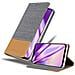 Custodia Compatibile Con Motorola Moto G10 / G30 In Grigio Chiaro Marrone - Coperchio Protettiva Con Chiusura Magnetica, Funzione Stand E Tasca Per Le Carte - Foto miniatura 1