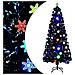 Albero Natale Con Fiocchi Di Neve A Led Nero 210cm Fibra Ottica - Foto miniatura 1
