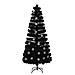 Albero Natale Con Fiocchi Di Neve A Led Nero 210cm Fibra Ottica - Foto miniatura 2