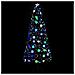 Albero Natale Con Fiocchi Di Neve A Led Nero 210cm Fibra Ottica - Foto miniatura 3