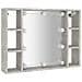 Mobile A Specchio Con Led Grigio Cemento 76x15x55 Cm - Foto miniatura 3