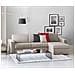 Divano Letto Alicya, Divano Ad Angolo, 100% Made In Italy, Sofà Con Apertura Girevole, Con Penisola Contenitore Reversibile, Con Braccioli Standard, Cm 280x95h90, Tortora - Foto miniatura 1