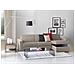 Divano Letto Alicya, Divano Ad Angolo, 100% Made In Italy, Sofà Con Apertura Girevole, Con Penisola Contenitore Reversibile, Con Braccioli Standard, Cm 280x95h90, Tortora - Foto miniatura 3