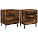 Comodini 2 Pz Rovere Fumo 40x35x47,5 Cm In Legno Multistrato - Foto miniatura 2