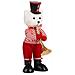 Statua Decorativa Orso Tromba Bianco Nero Rosso Polistirene 19 X 62 X 27 Cm - Foto miniatura 1