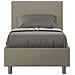 Letto Contenitore Imbottito 80x190 Similpelle Cappuccino Adele - Foto miniatura 1