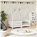 Giroletto per Bambini Bianco 70x140cm in Legno Massello di Pino - Foto miniatura 1