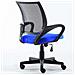 Poltrona Sedia Presidenziale Ufficio Direzionale Girevole Traspirante Nero Blu - Foto miniatura 3