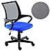 Poltrona Sedia Presidenziale Ufficio Direzionale Girevole Traspirante Nero Blu - Foto miniatura 5