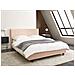 Letto Bouclé Albi 140 X 200 Cm Beige - Foto miniatura 1