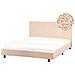 Letto Bouclé Albi 140 X 200 Cm Beige - Foto miniatura 2