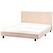 Letto Bouclé Albi 140 X 200 Cm Beige - Foto miniatura 3