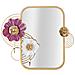 Specchio Con Cornice Fiori 57 - Multicolore - Metallo - 75x9,5x64,1 Cm - Foto miniatura 1