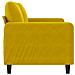 Lusso Casadino -  Divano A 2 Posti Giallo 140 Cm In Velluto - Foto miniatura 4