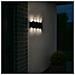 Applique Da Muro Con 8 Led Lampada A Parete Nero Con Luce Bianco Freddo 21x8x3cm - Foto miniatura 3