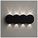 Applique Da Muro Con 8 Led Lampada A Parete Nero Con Luce Bianco Freddo 21x8x3cm - Foto miniatura 4