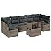 Set Divano Giardino 8 Pezzi con Cuscini Grigio Polyrattan, Divano Giardino 2-Persone con Contenitore e Cuscini Grigio Polyrattan - Foto miniatura 1