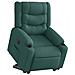 Poltrona Alzapersona Reclinabile Elettrica Verde Scuro Tessuto - Foto miniatura 1