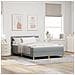 Letto con Rete a Molle con Materasso Grigio Chiaro 140x200 cm Tessuto - Foto miniatura 2