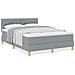 Letto con Rete a Molle con Materasso Grigio Chiaro 140x200 cm Tessuto - Foto miniatura 4