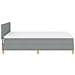 Letto con Rete a Molle con Materasso Grigio Chiaro 140x200 cm Tessuto - Foto miniatura 9