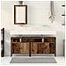 Mobile da bagno con lavabo integrato in legno antico - Foto miniatura 4