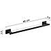 Portasalviette Cm 45 Da Muro In Acciaio Inox E Cromall 4421-45 Serie Atena Nero Opaco - Foto miniatura 2