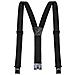 Bretelle Elastiche Per Adulti Con 3 Clip E Ganci In Plastica - Senza Pelle Black - Foto miniatura 1